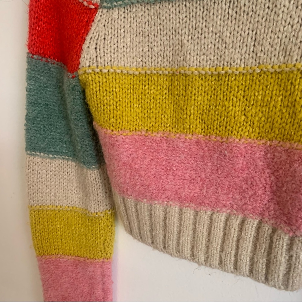 Urban Outfitters Cropped Striped Color Block Sweater - Picture 12 of 12